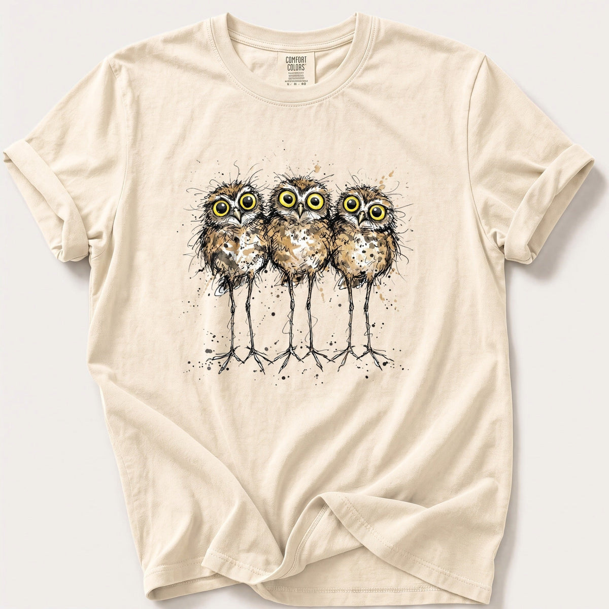 The Owl Committee — Ivory Comfort Colors tee