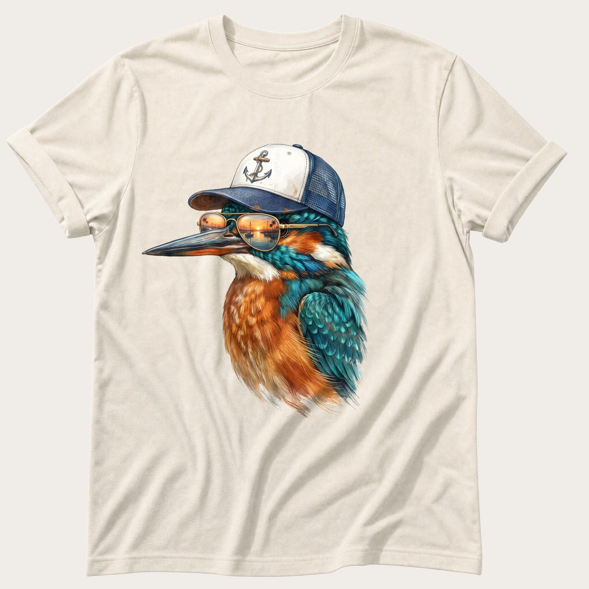 Trucker Fisher 3 — Ivory Comfort Colors tee