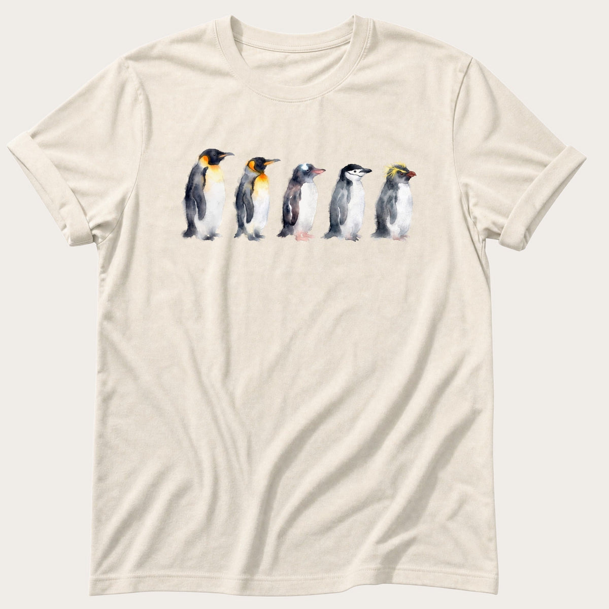 Watercolour Penguins — Ivory Comfort Colors tee