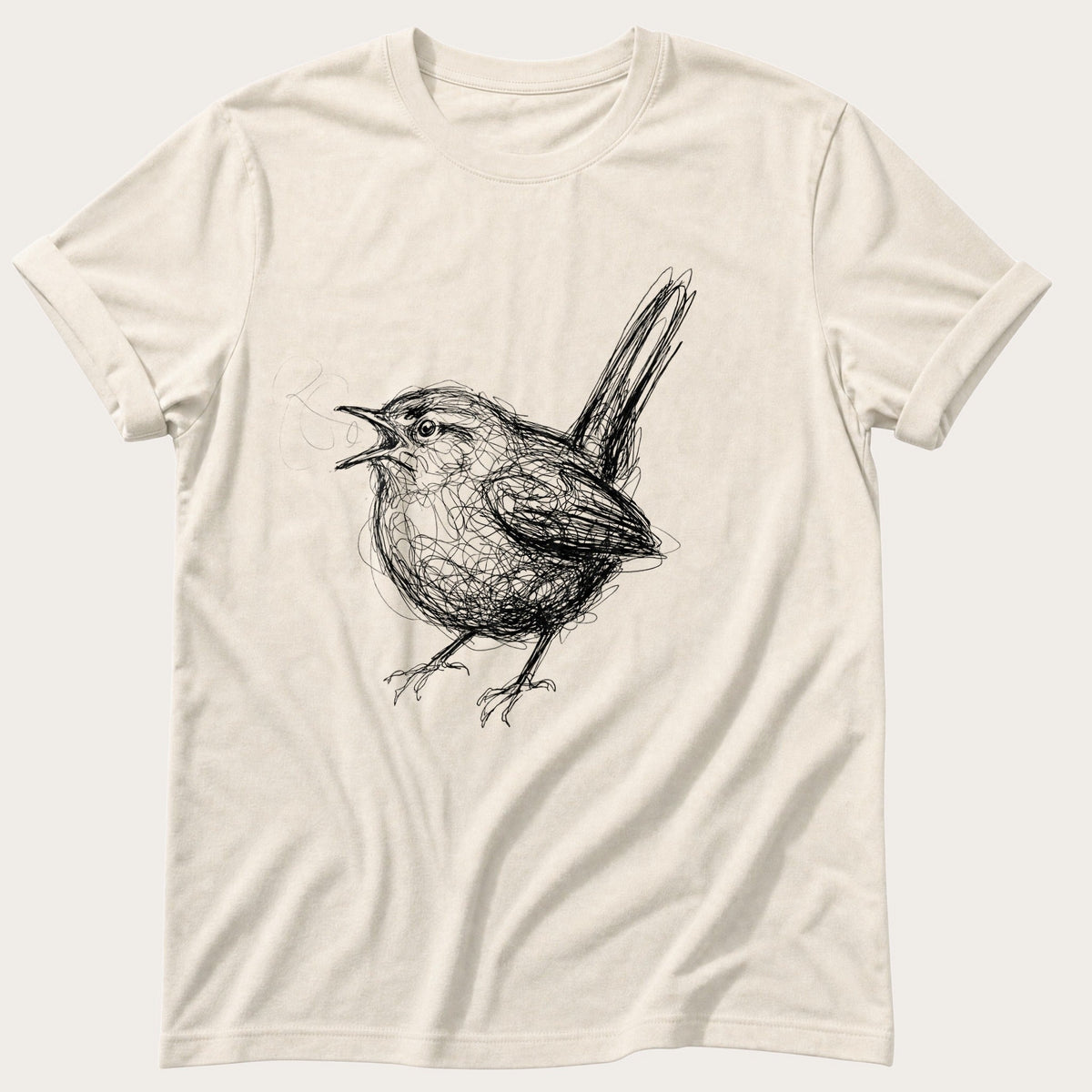 Wren In Full Song — Ivory Comfort Colors tee