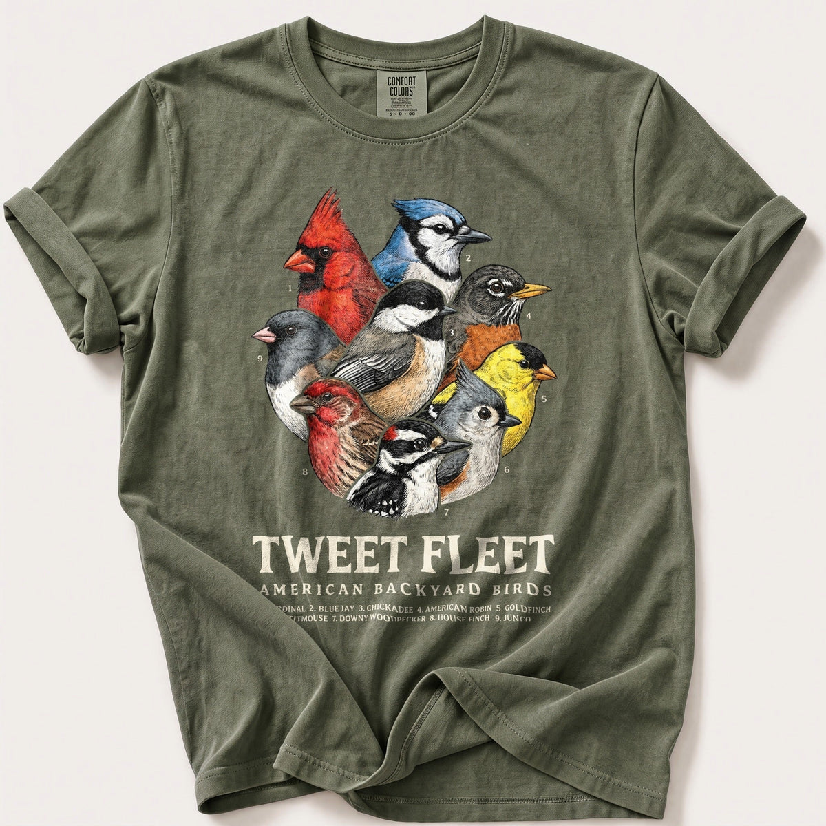 American Tweet Fleet — Moss Comfort Colors tee