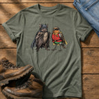 Bat N Robin 11 — Moss Comfort Colors tee