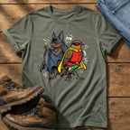 Bat N Robin 44 — Moss Comfort Colors tee
