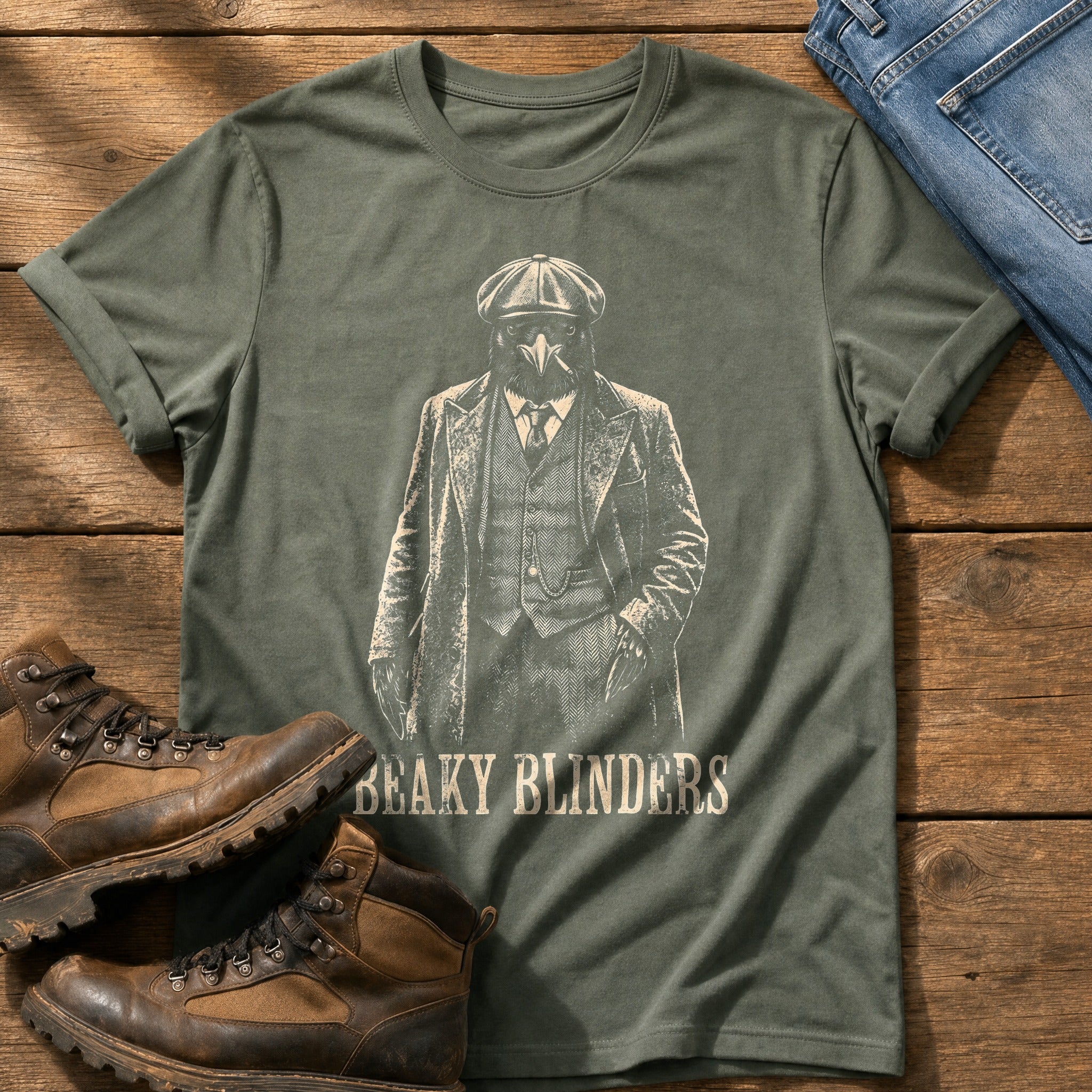 Beaky Blinders — Moss Comfort Colors tee