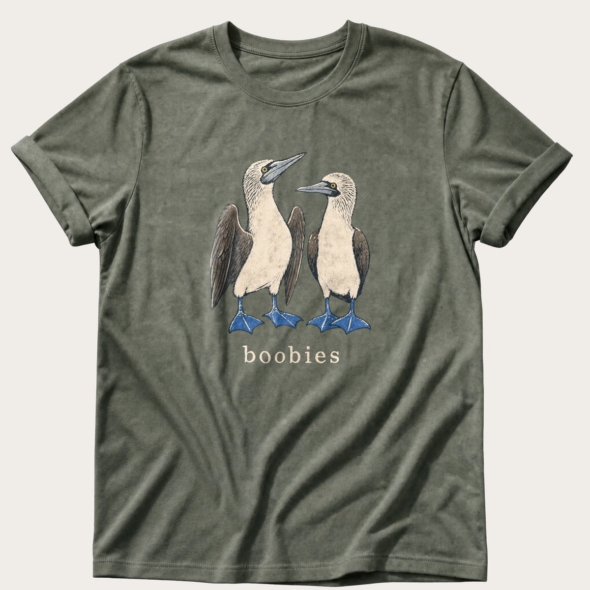 Boobies — Moss Comfort Colors tee