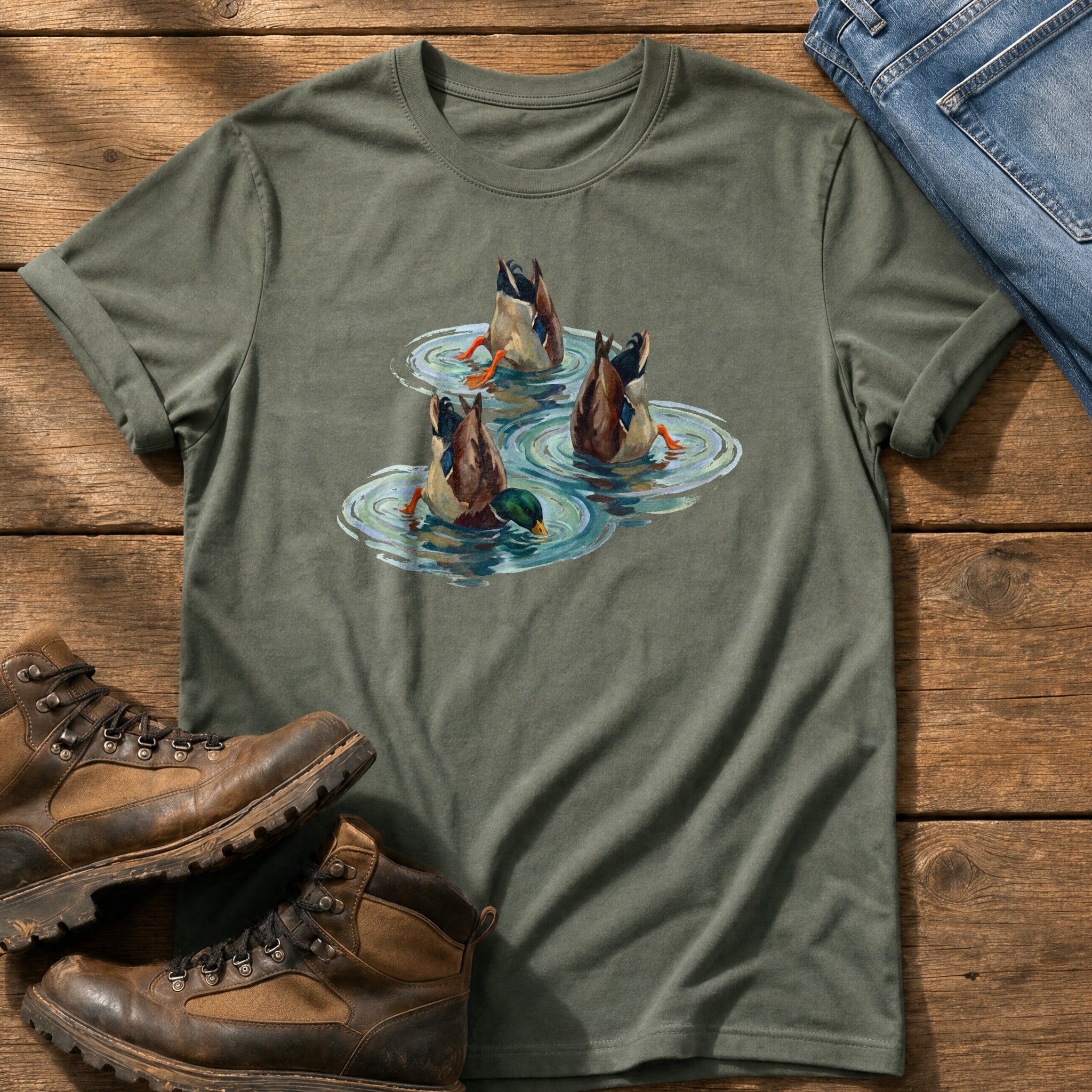 Bottoms Up Mallards — Moss Comfort Colors tee