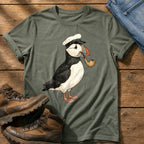 Cap Puffin 1 — Moss Comfort Colors tee