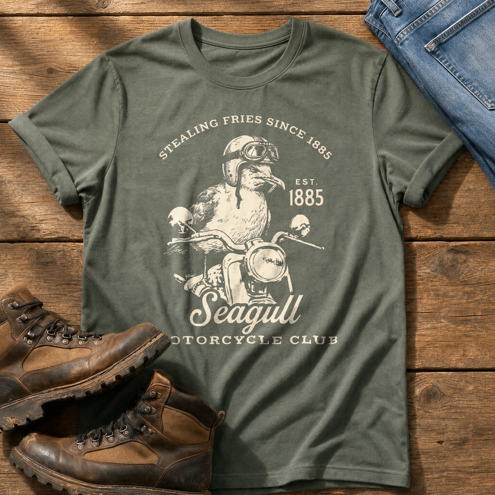 Chip Thief — Moss Comfort Colors tee
