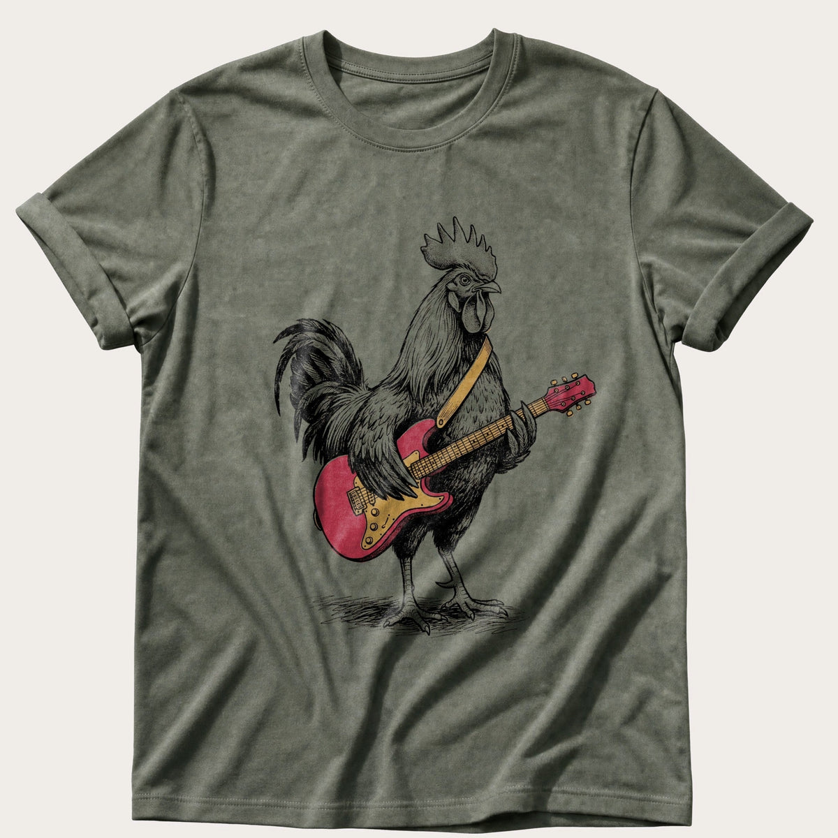 Cock Rock — Moss Comfort Colors tee