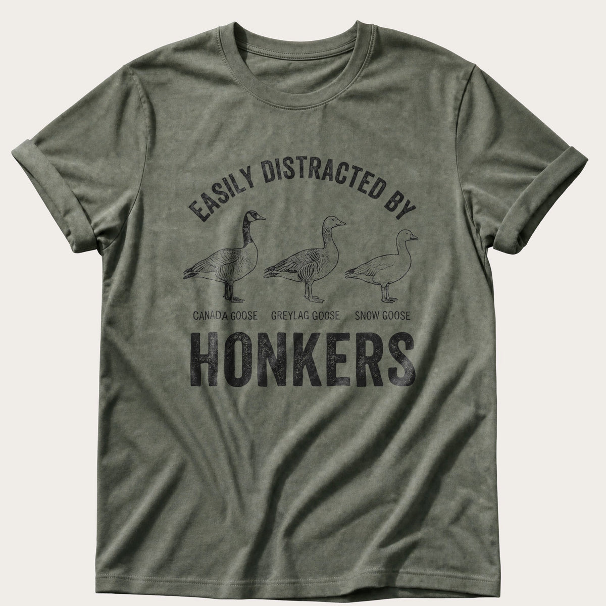 Distracted By Honkers — Moss Comfort Colors tee