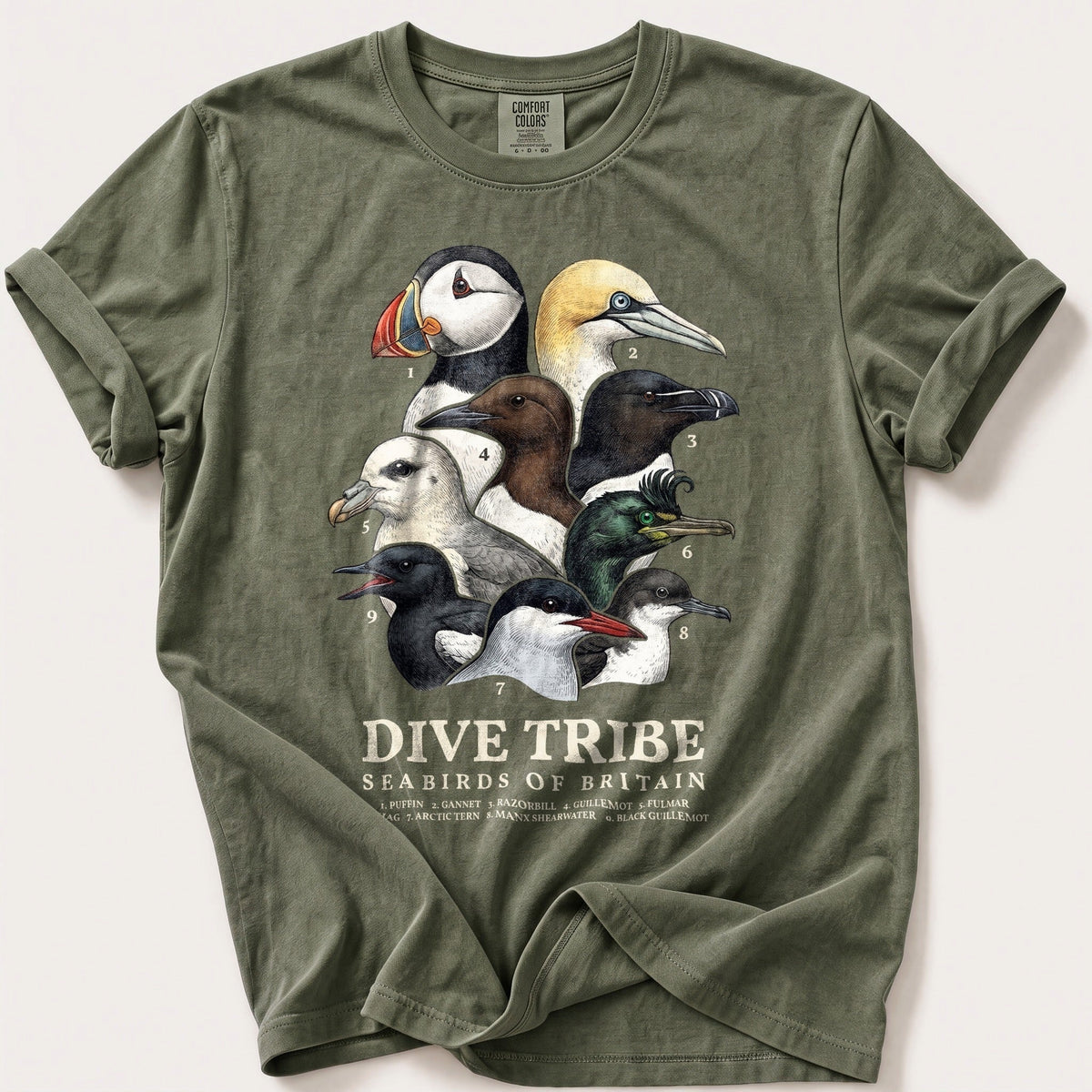 Dive Tribe — Moss Comfort Colors tee