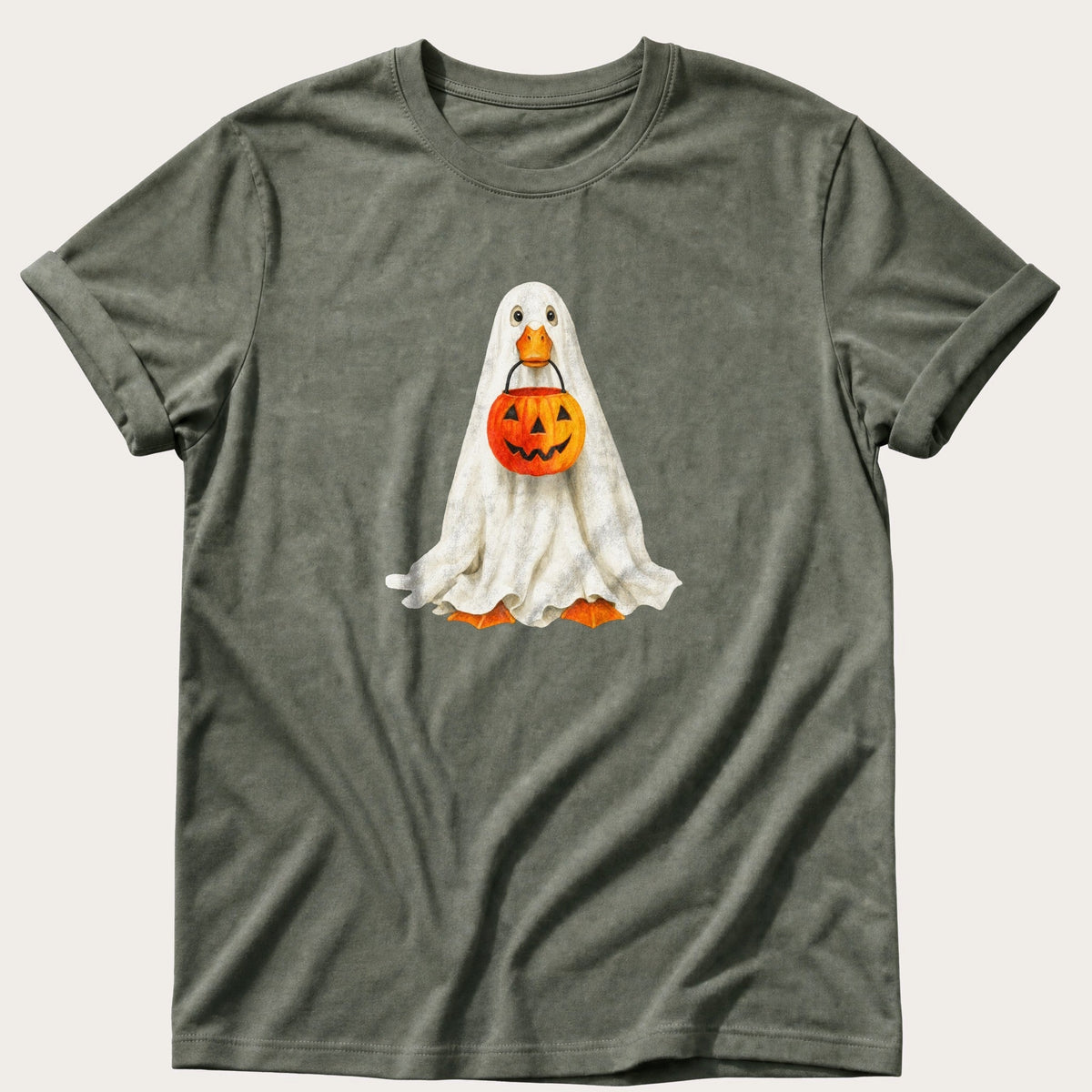 Duck Or Treat — Moss Comfort Colors tee