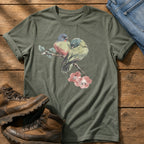Finches On A Branch — Moss Comfort Colors tee