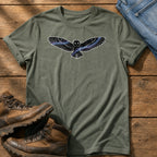 Galaxy owl — Moss Comfort Colors tee