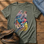 Garden Birds Of Britain — Moss Comfort Colors tee