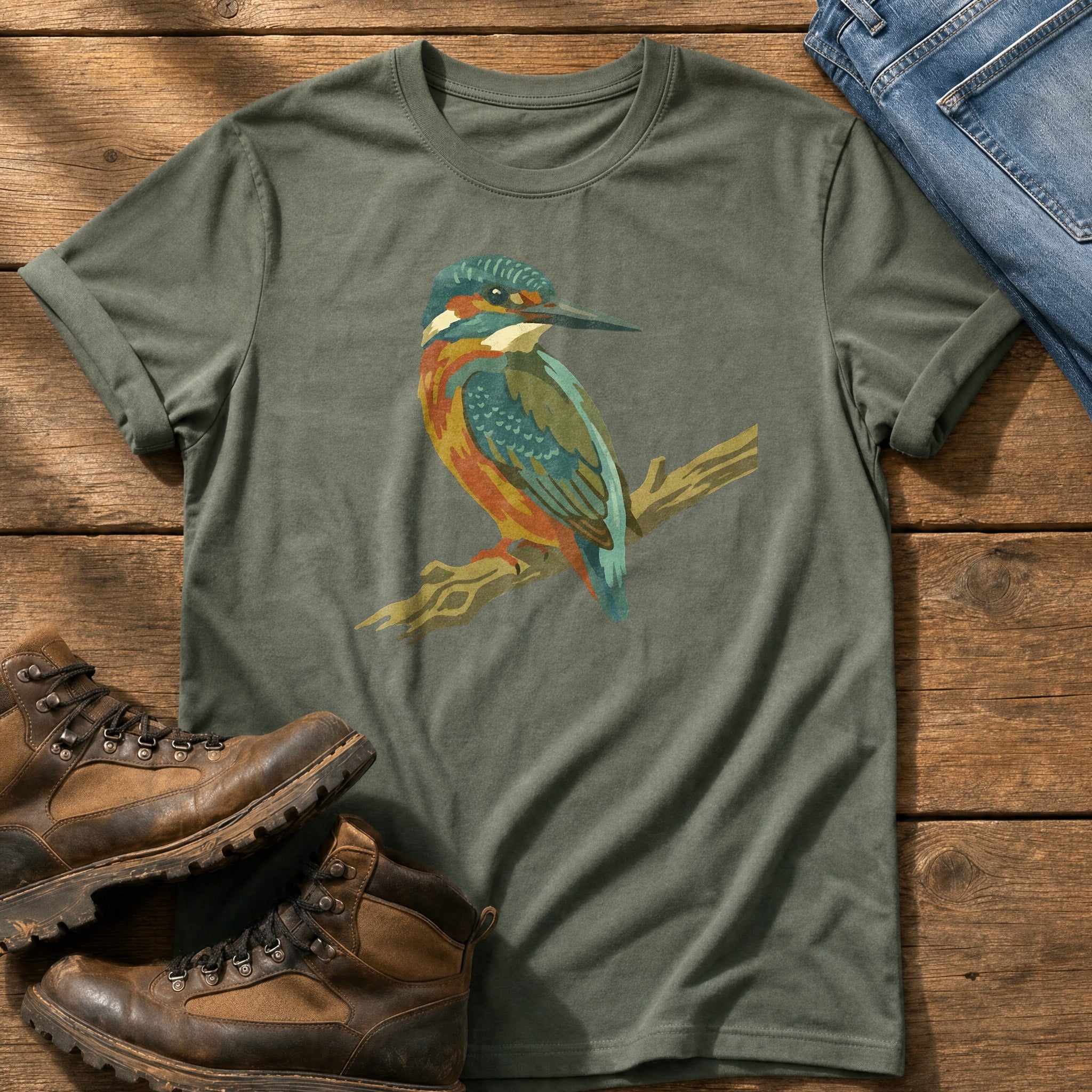 King Fisher 44 — Moss Comfort Colors tee