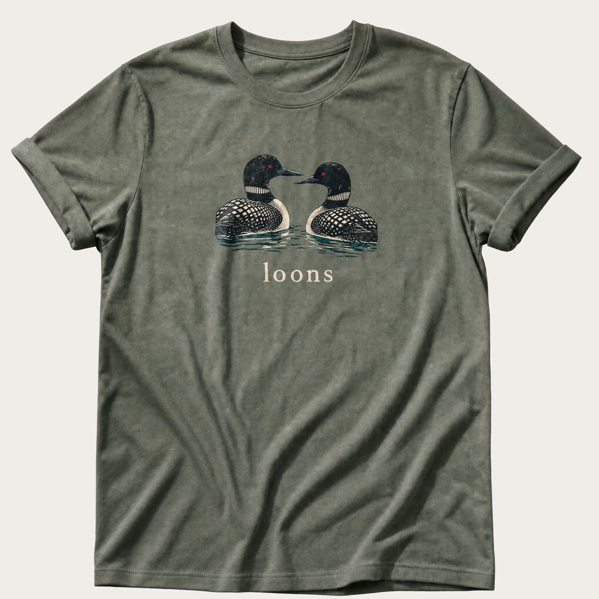 Loons — Moss Comfort Colors tee