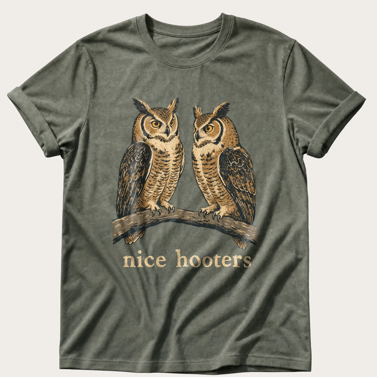 Nice Hooters — Moss Comfort Colors tee
