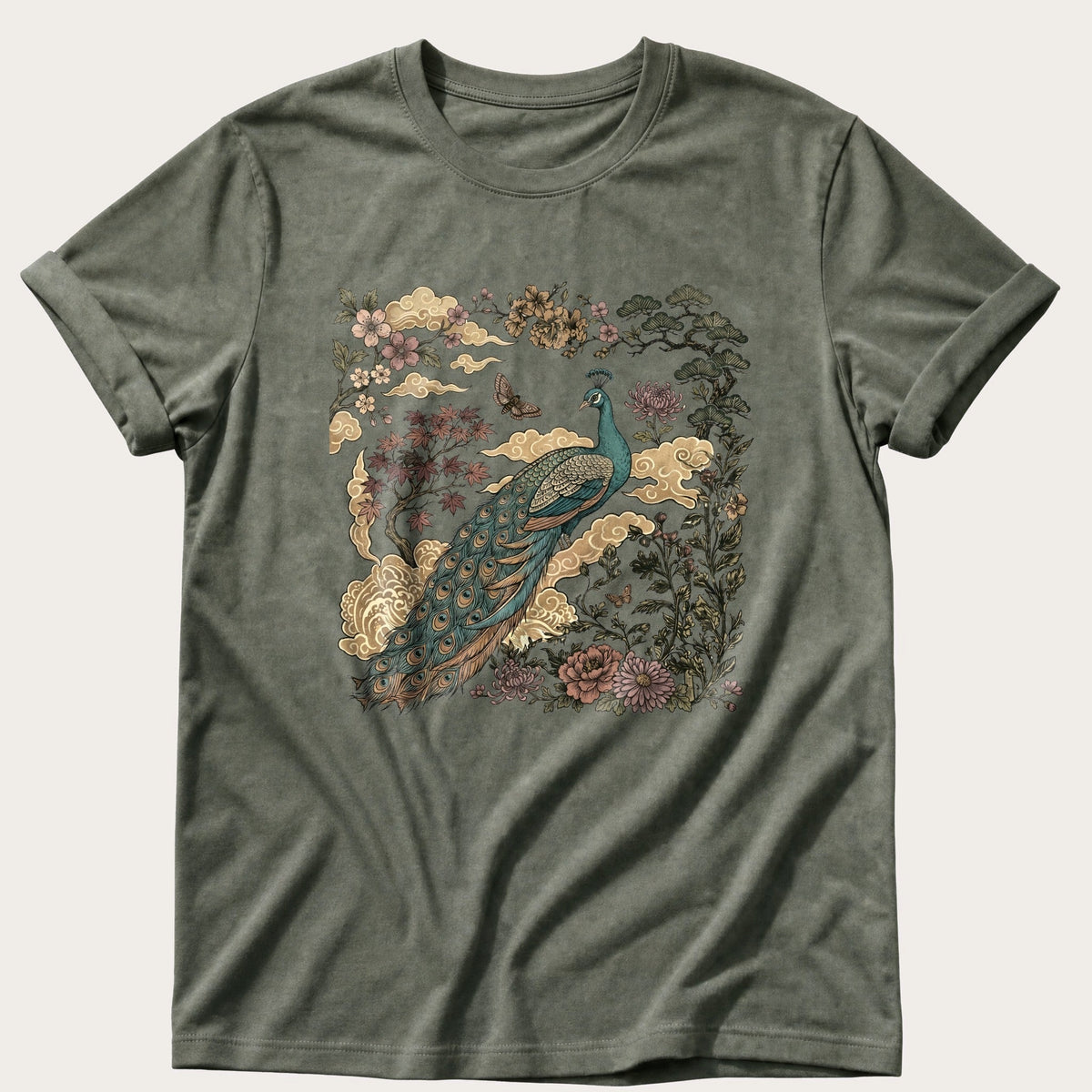Peacock Murul — Moss Comfort Colors tee