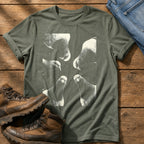 Pigeon Flock 7 — Moss Comfort Colors tee
