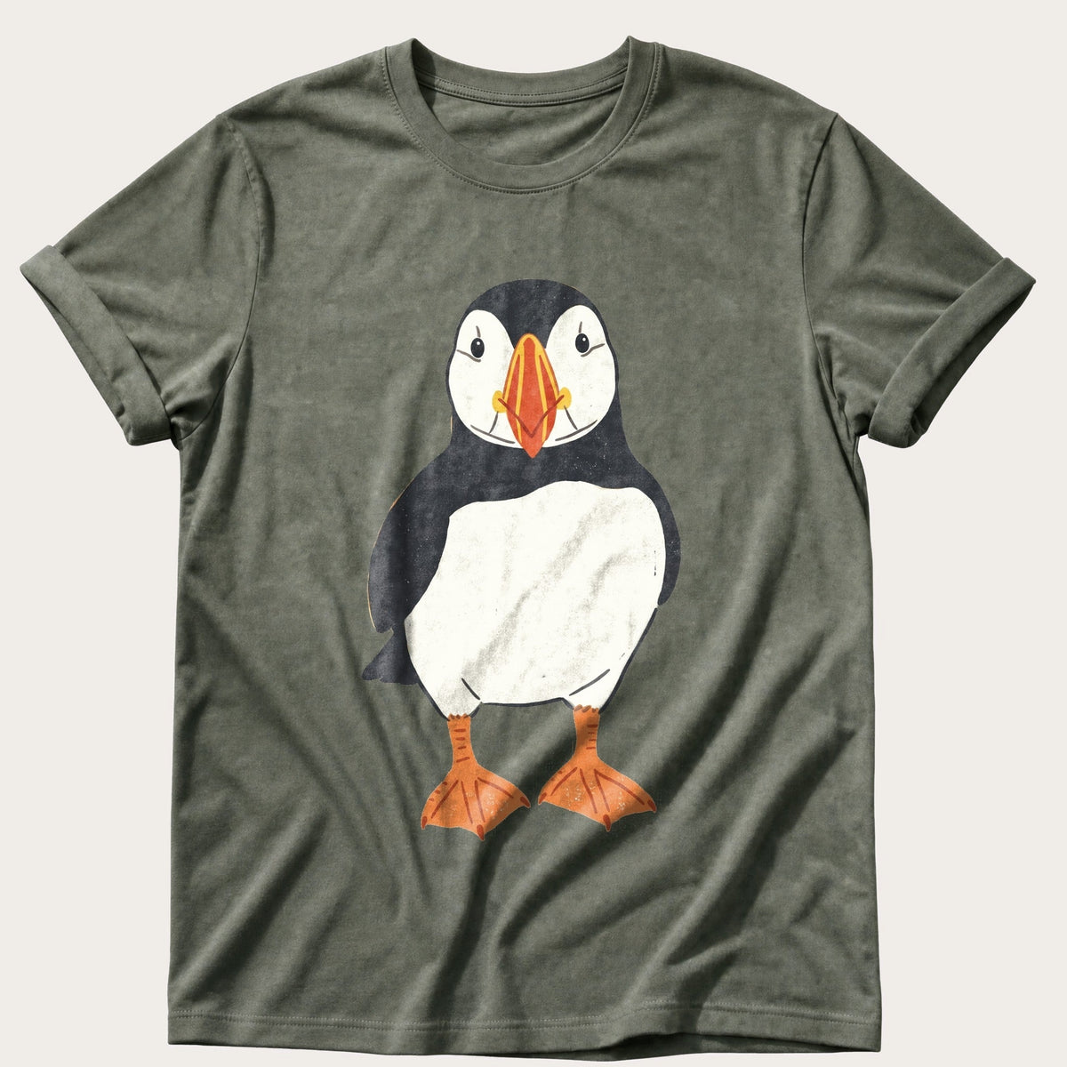 Puffin 22 — Moss Comfort Colors tee
