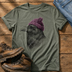 Raven Sketch 4 — Moss Comfort Colors tee