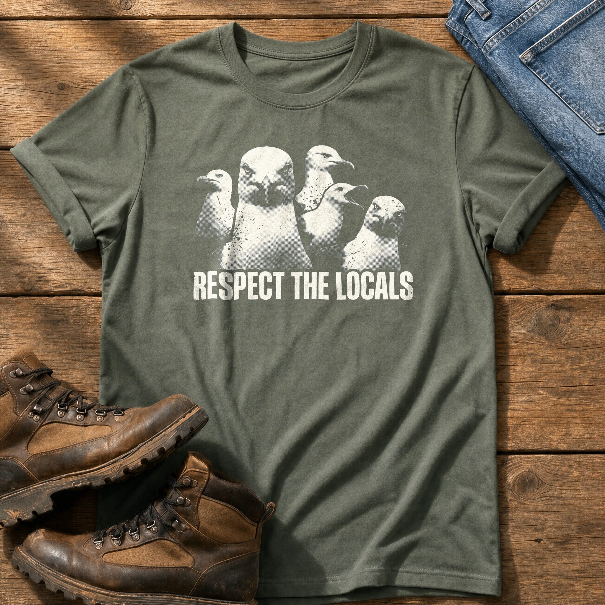 Respect The Locals 11 — Moss Comfort Colors tee