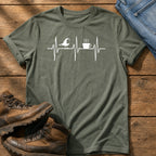 Robin Heart Beat — Moss Comfort Colors tee