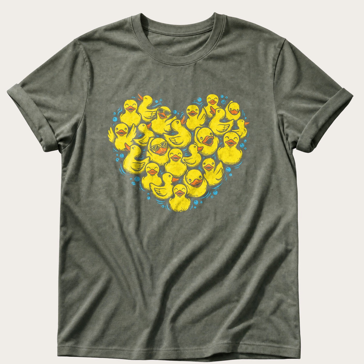 Rubber Duck Lover — Moss Comfort Colors tee