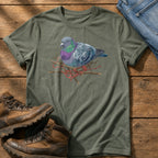 Sleeping Pigeon — Moss Comfort Colors tee