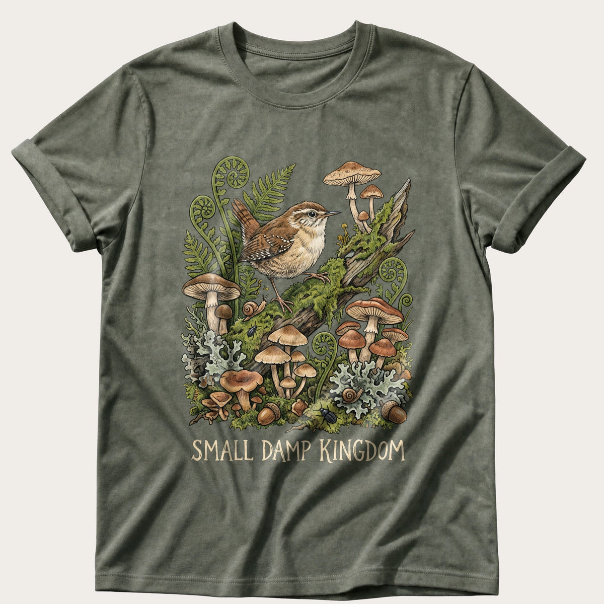 Small Damp Kingdom — Moss Comfort Colors tee
