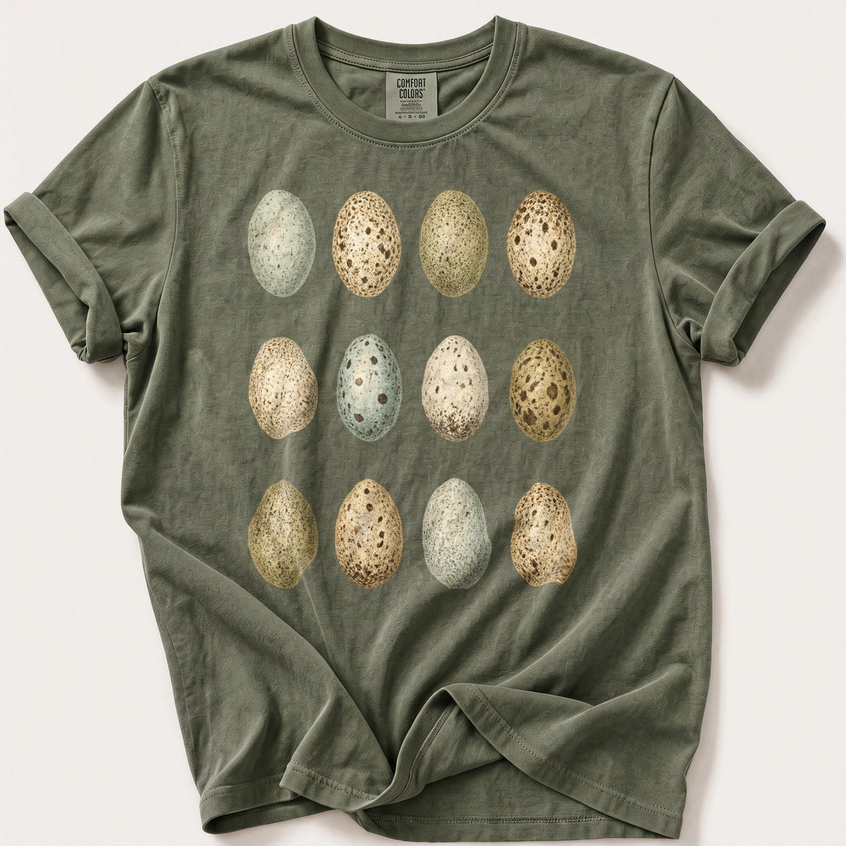 Speckled Eggs — Moss Comfort Colors tee