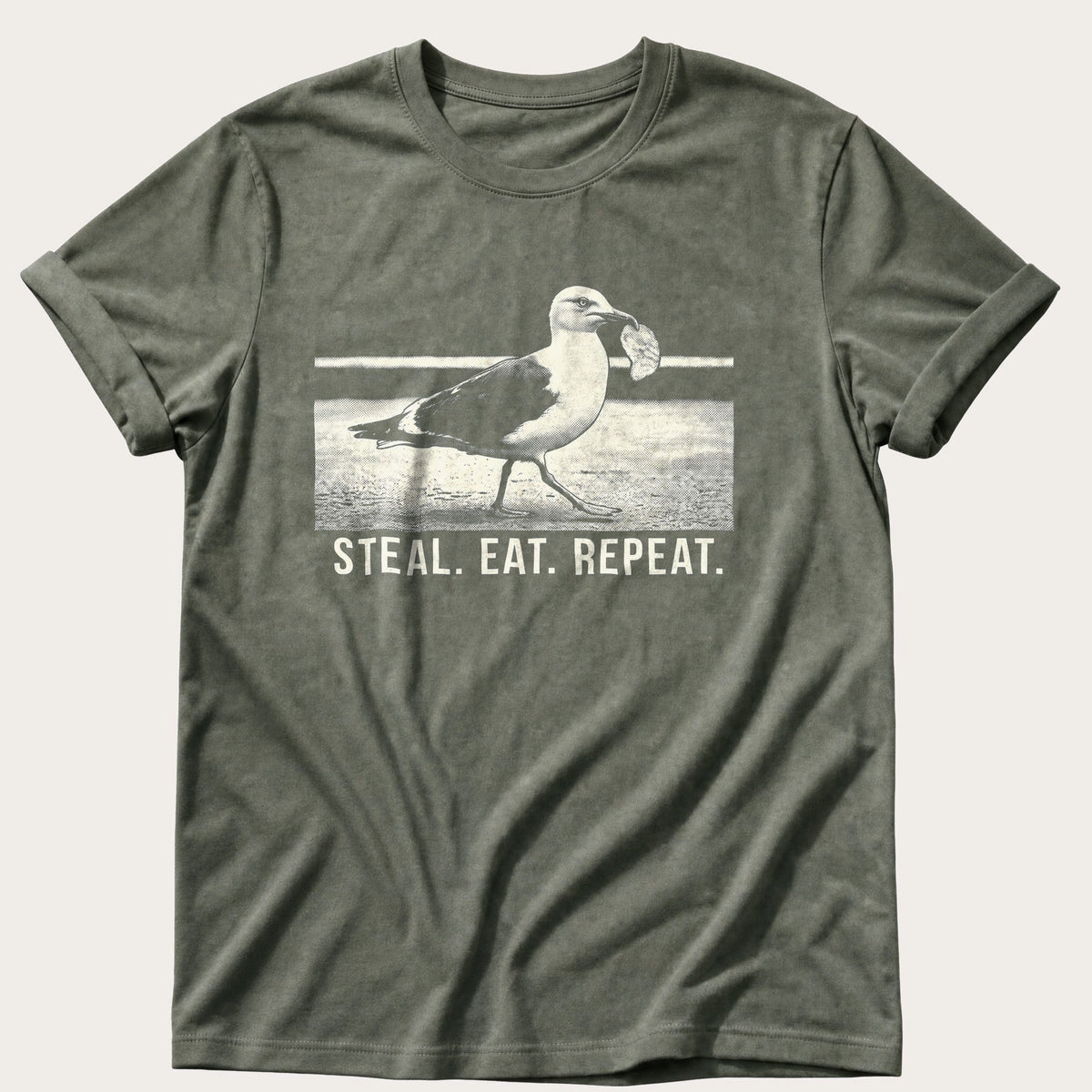 Steal Eat Repeat — Moss Comfort Colors tee