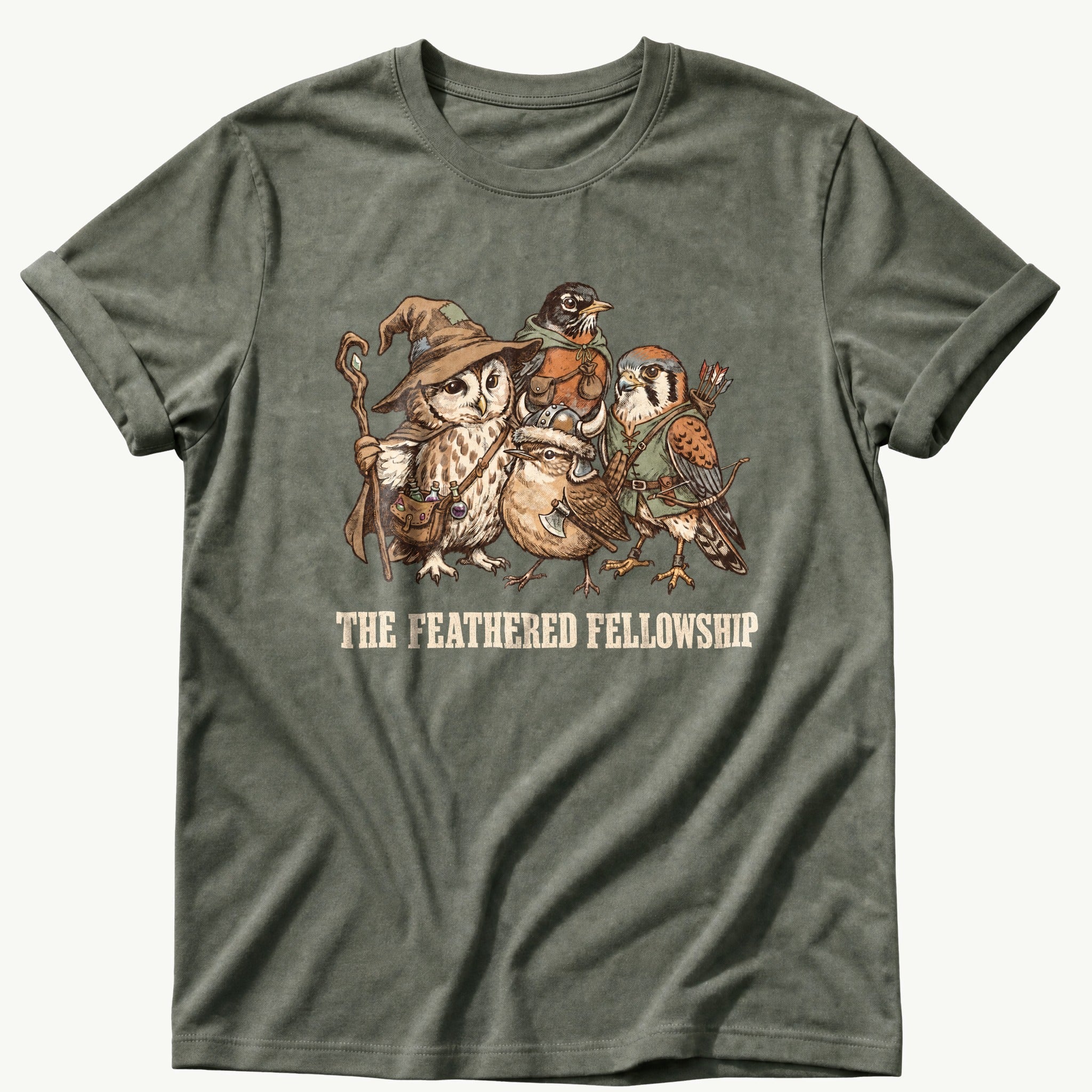 the-feathered-fellowship — Moss Comfort Colors tee