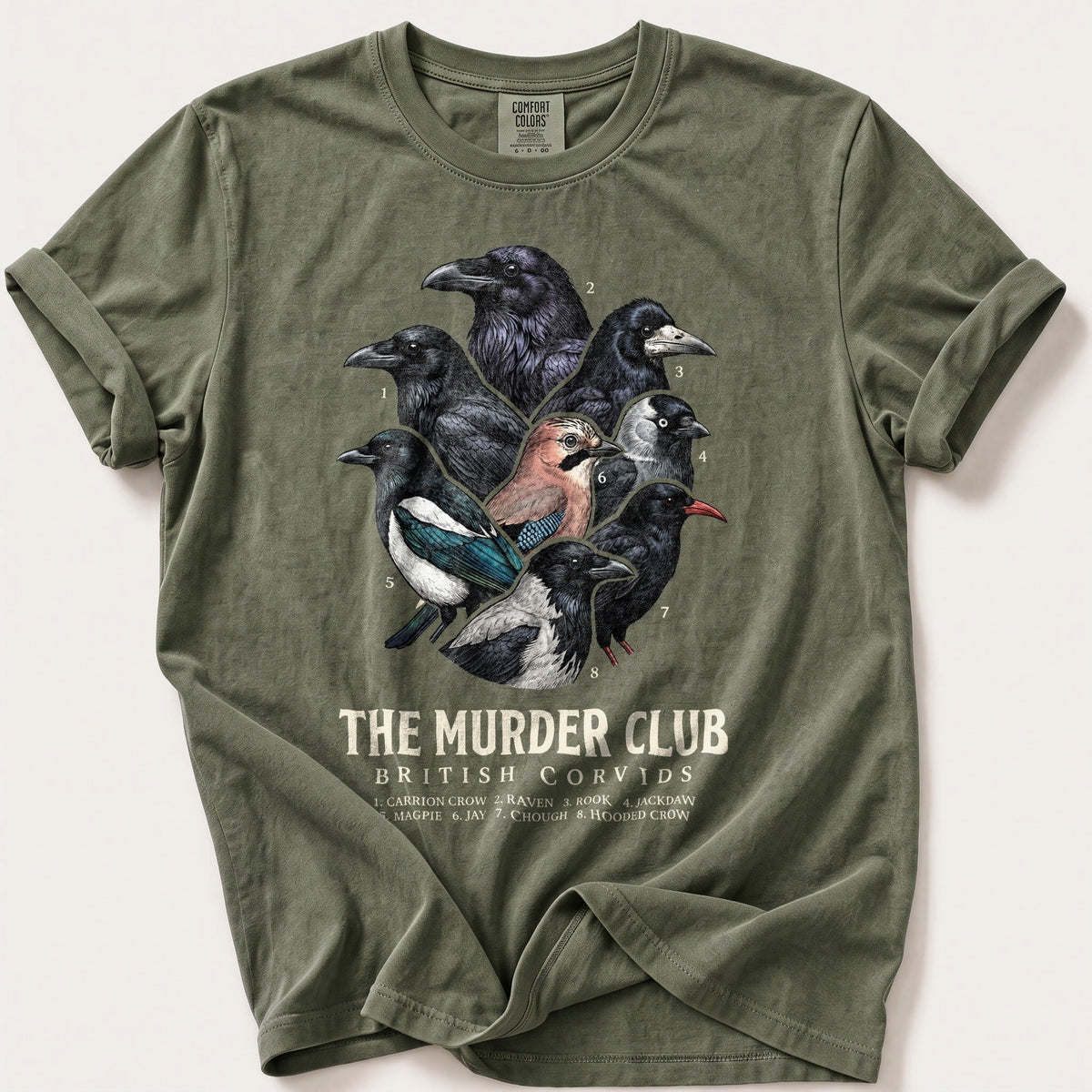 The Murder Club — Moss Comfort Colors tee
