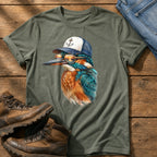 Trucker Fisher 3 — Moss Comfort Colors tee