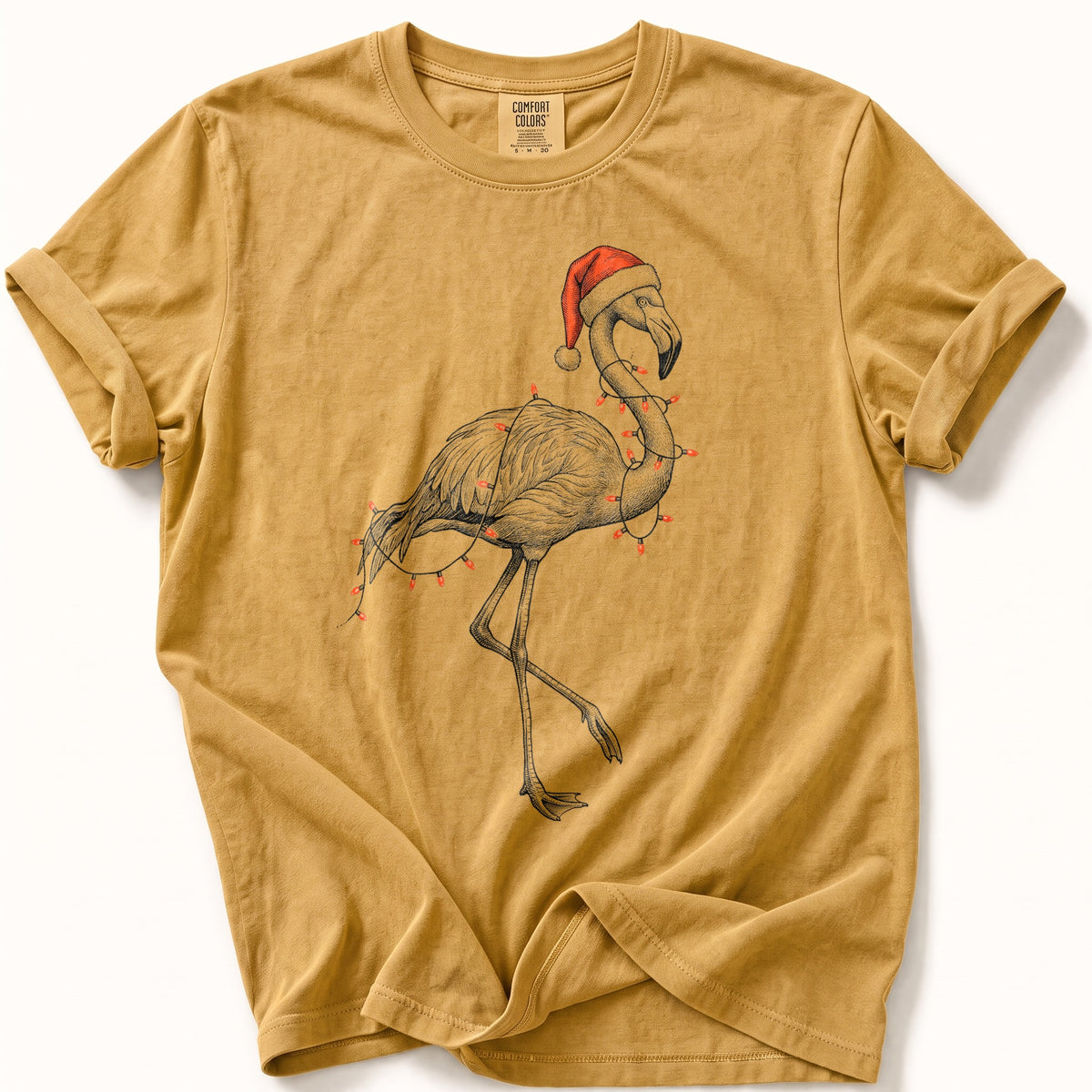 Tangled Lights Flamingo Comfort Colors® Tee
