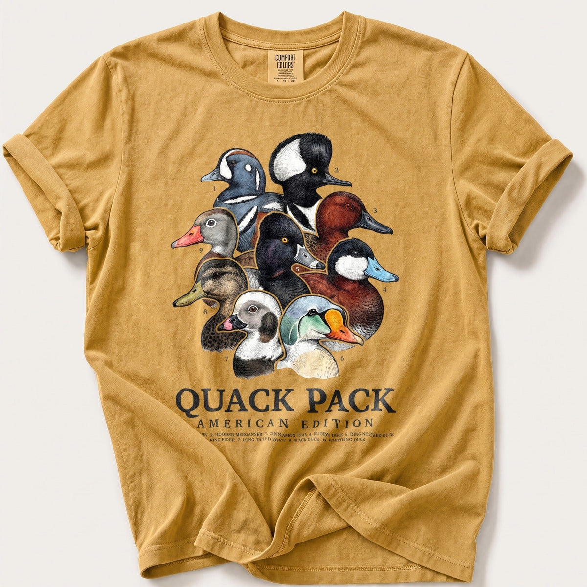 American Quack Pack — Mustard Comfort Colors tee