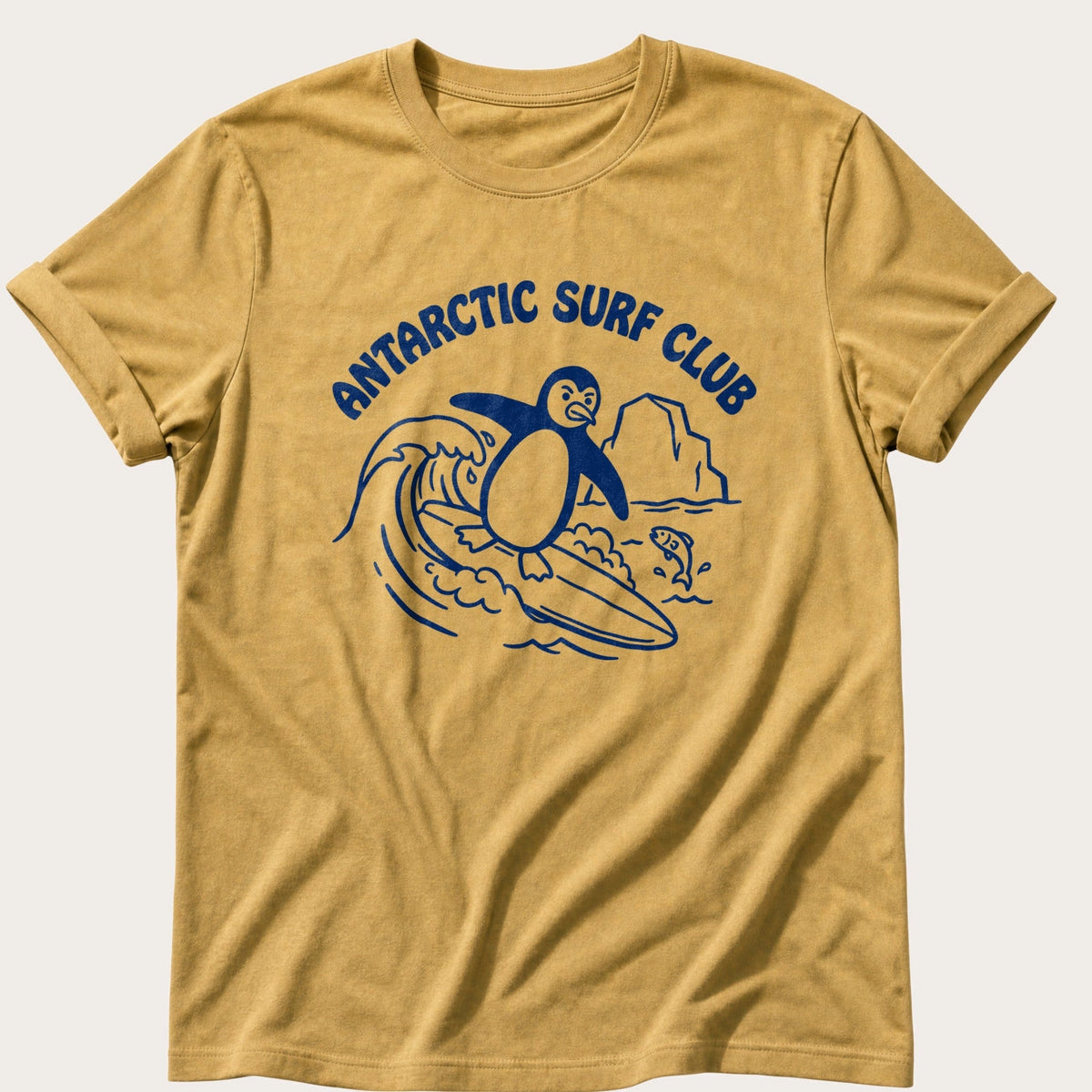 Antarctic Surf Club — Mustard Comfort Colors tee