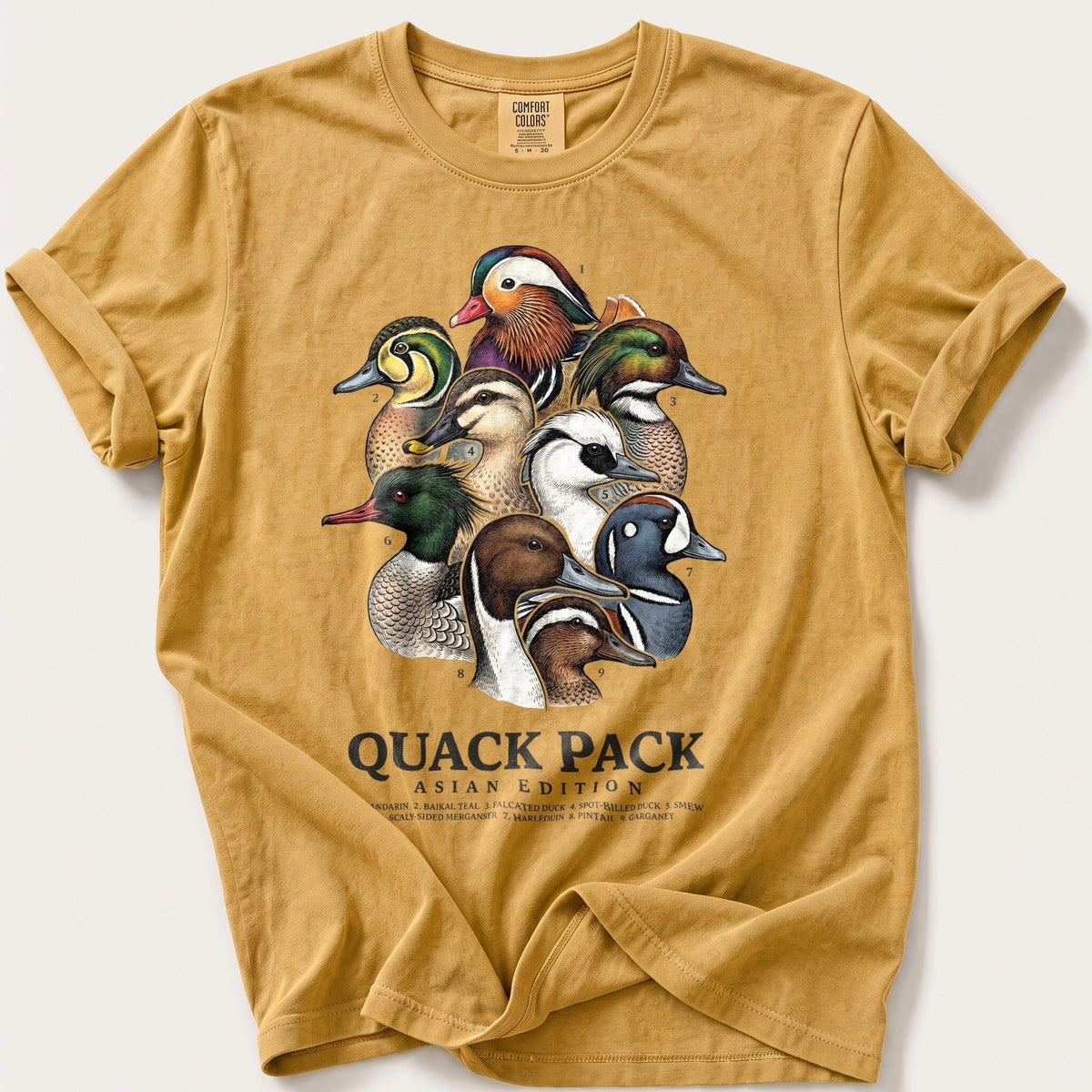 Asian Quack Pack — Mustard Comfort Colors tee