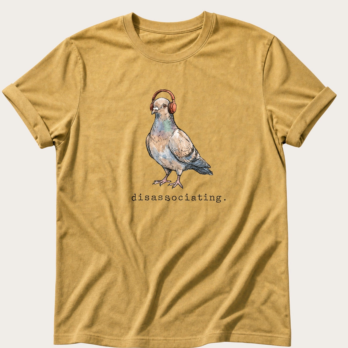 Disassociating — Mustard Comfort Colors tee