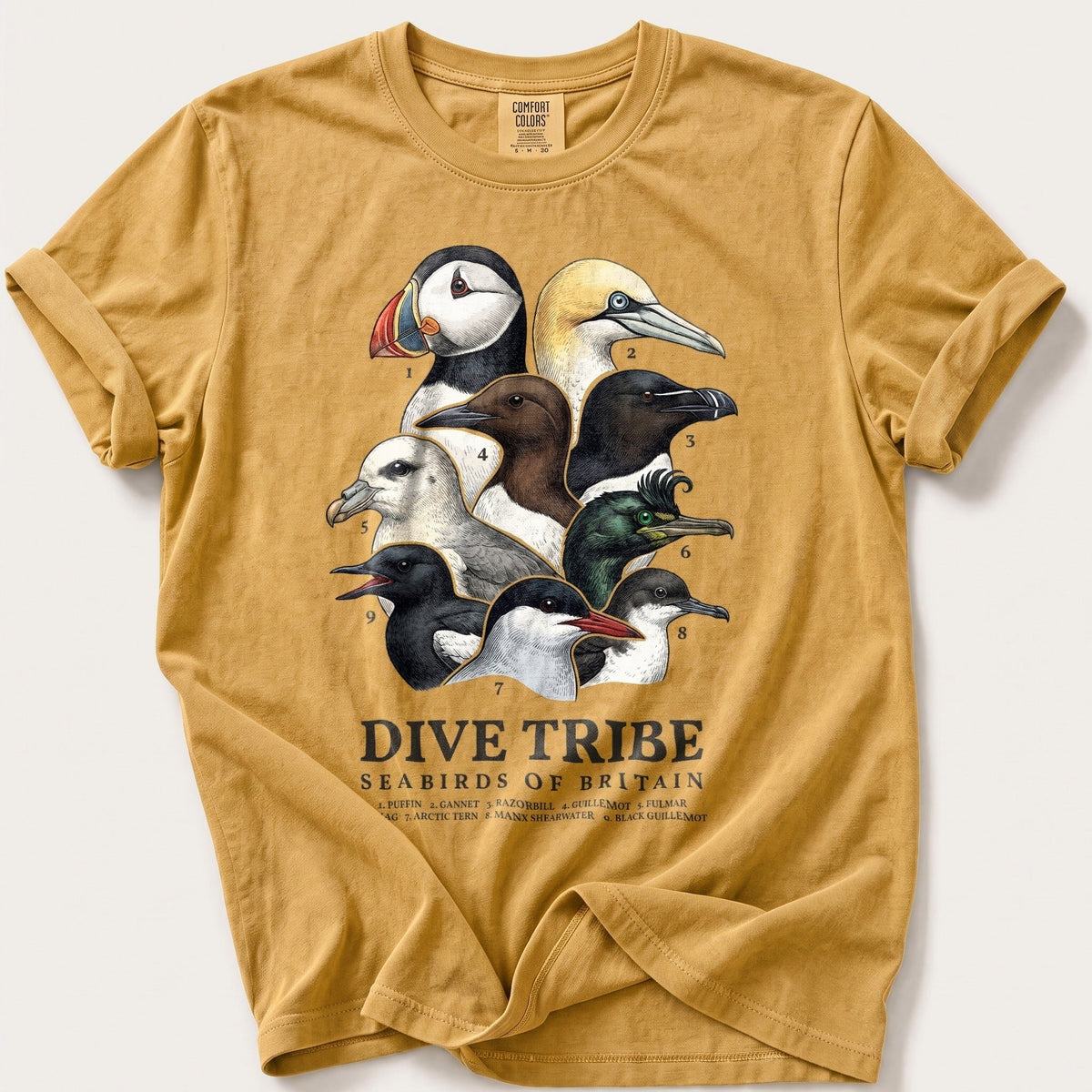 Dive Tribe — Mustard Comfort Colors tee