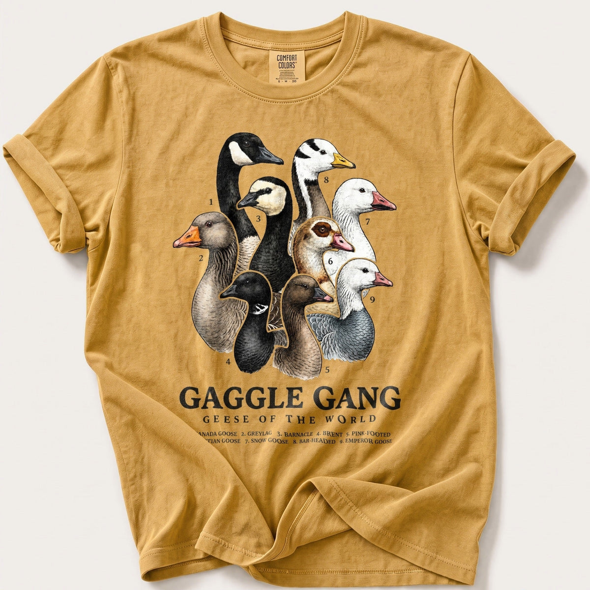 Gaggle Gang — Mustard Comfort Colors tee
