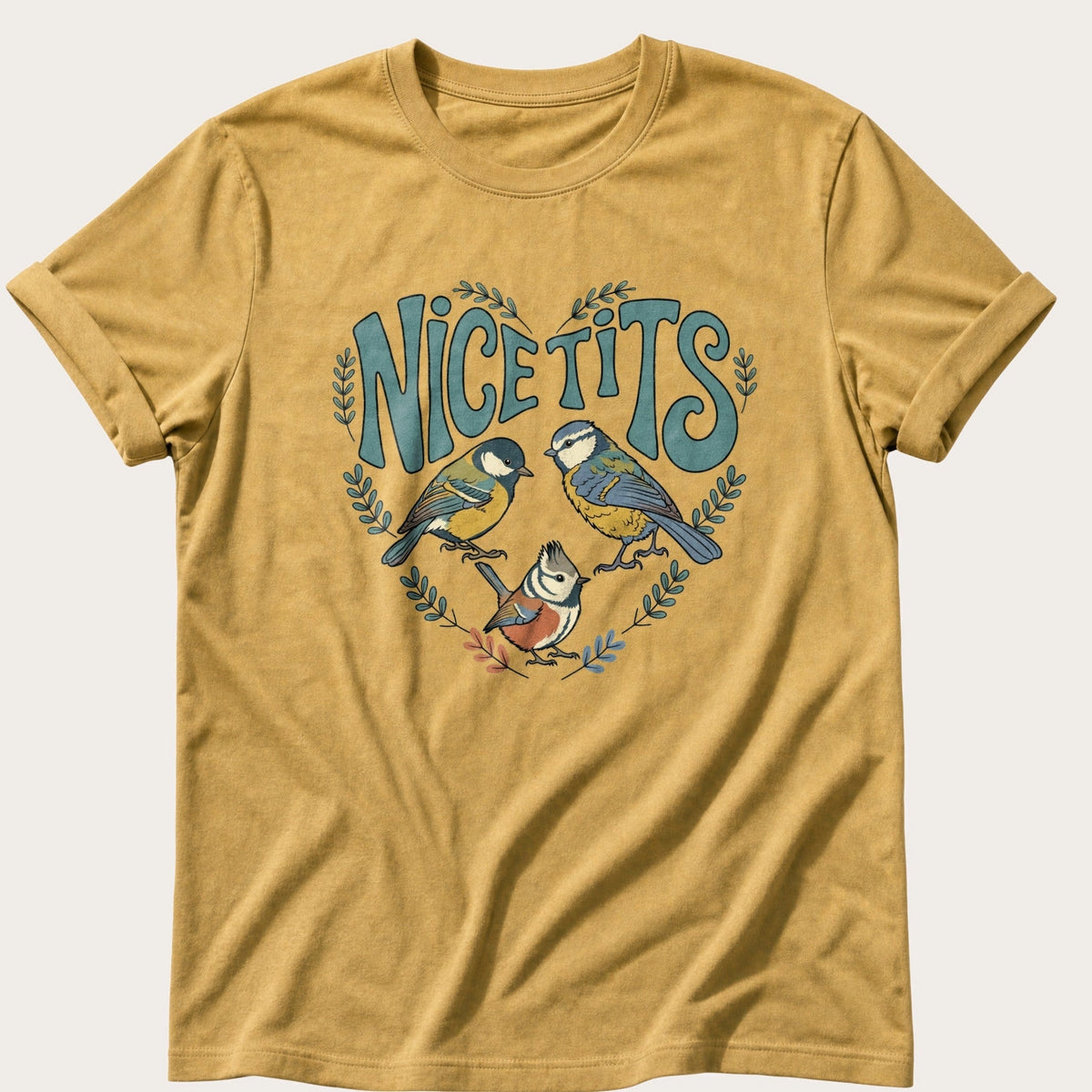 Nice Tits — Mustard Comfort Colors tee
