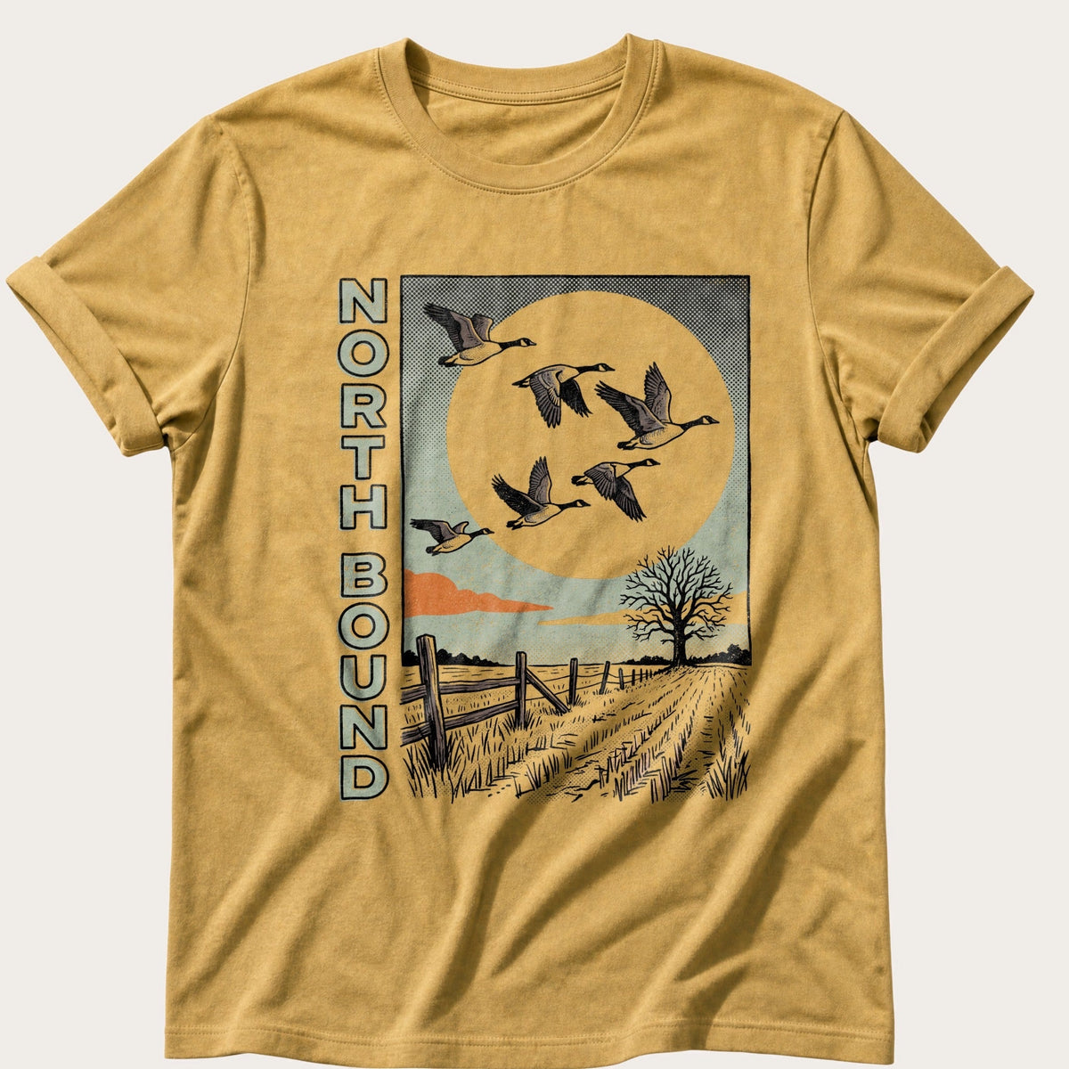 Northbound — Mustard Comfort Colors tee