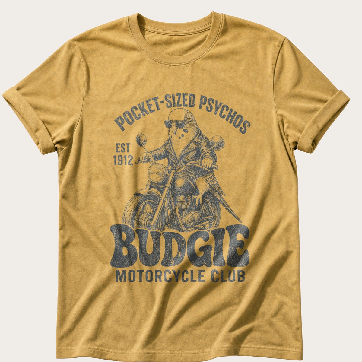 Pocket-Sized Psychos — Mustard Comfort Colors tee