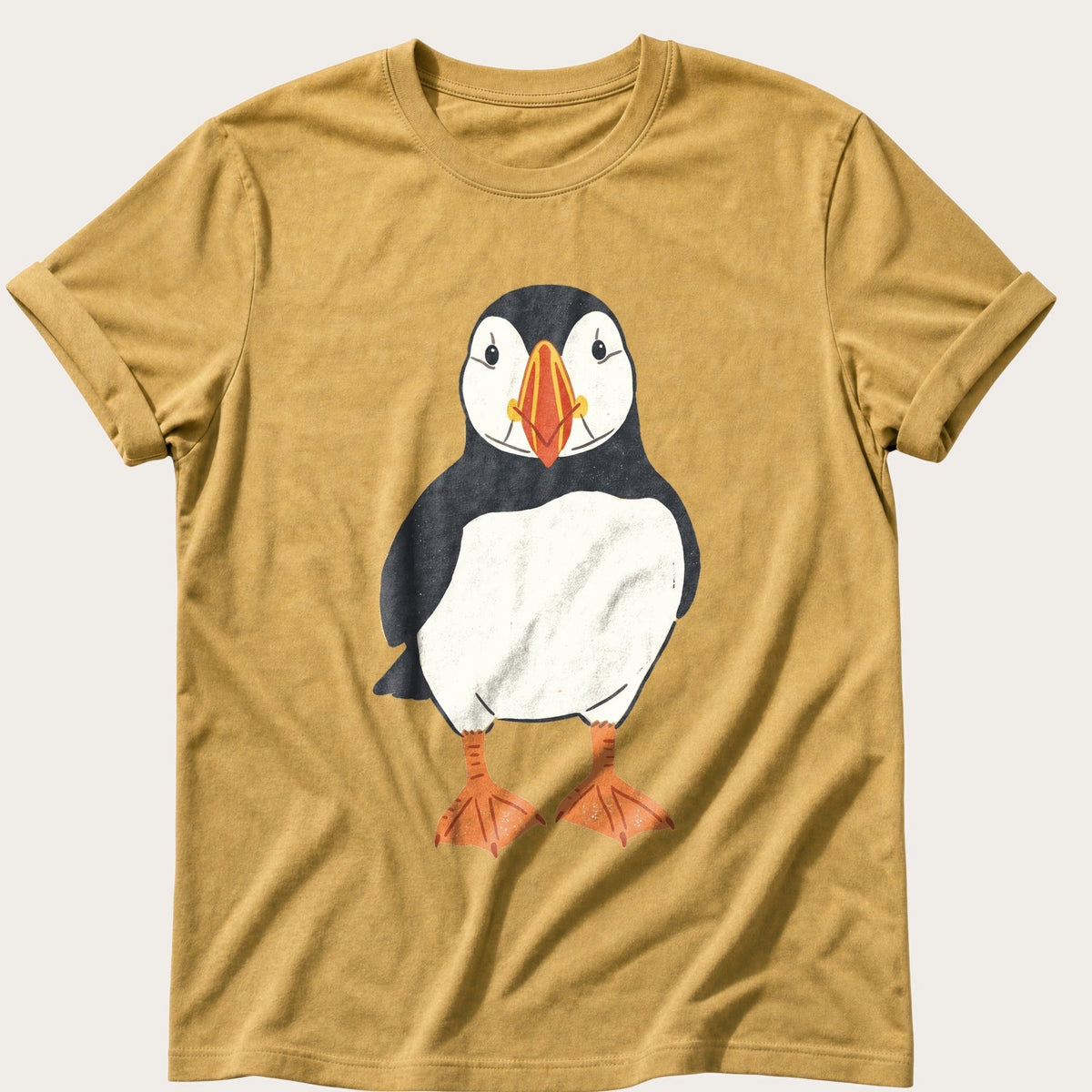 Puffin 22 — Mustard Comfort Colors tee