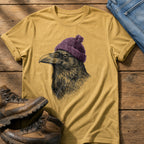 Raven Sketch 4 — Mustard Comfort Colors tee