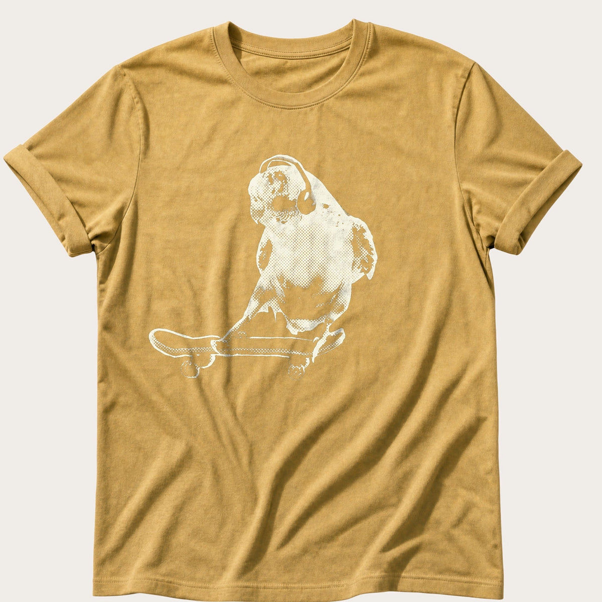 Skater Budgie 99 — Mustard Comfort Colors tee