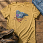 Sleeping Pigeon — Mustard Comfort Colors tee